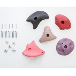 Pierres à grimper · rose pastel · 5 pièces
