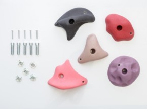 Pierres à grimper · rose pastel · 5 pièces