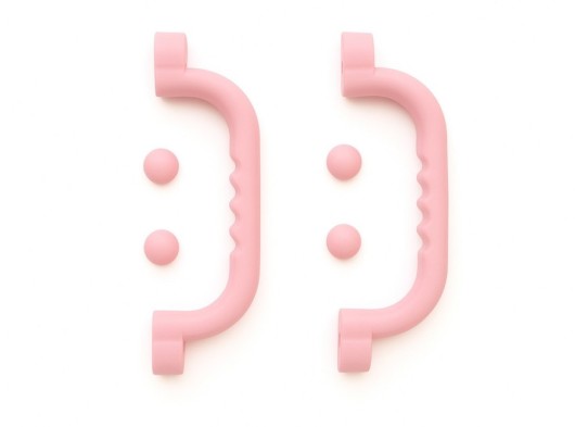 Jeu de poignées rose pastel · jeu à 2 pièces