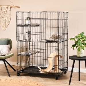 Cage pour chat Level · 91×61×131 cm