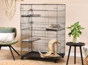 Cage pour chat Level · 91×61×131 cm