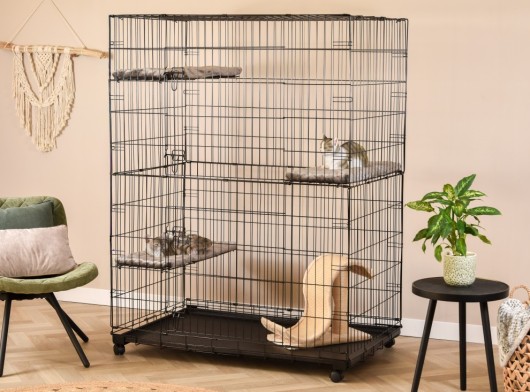 Cage pour chat Lift · 122×76×159 cm