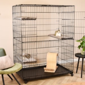 La cage pour chat Lift possède 2 portes pratiques