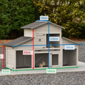 Différentes tailles de clapier Annemieke