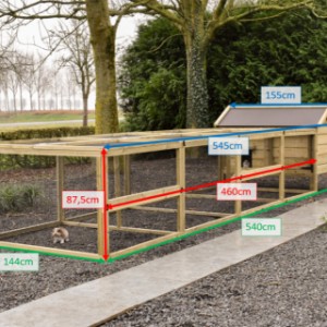 Clapiers à lapins Eggy de différentes tailles avec double enclos