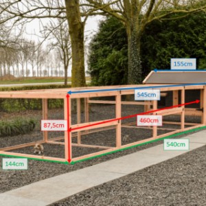 Clapiers à lapins Eggy de différentes tailles avec double enclos