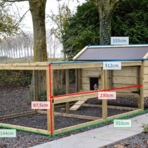 Clapiers à lapins Eggy de différentes tailles avec enclos