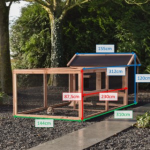 Clapiers à lapins Eggy de différentes tailles avec enclos