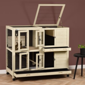 La cage à lapins Bobby possède de nombreuses portes pratiques