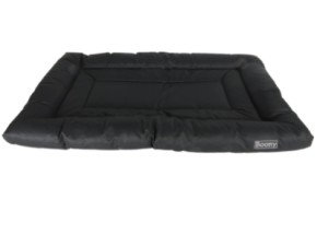 Coussin pour chien S imperméable Noir, coussin de cage 58×42 cm