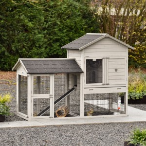 Prestige Medium avec enclos light-grey 200 × 90 × 150 cm