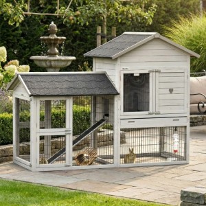 Prestige Medium avec enclos light-grey 200 × 90 × 150 cm