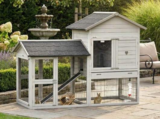 Prestige Medium avec enclos light-grey 200 × 90 × 150 cm