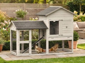 Prestige Medium avec enclos light-grey 200 × 90 × 150 cm