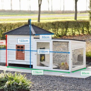 Voici les dimensions de l’Ambiance Large avec enclos : 218×93×122 cm