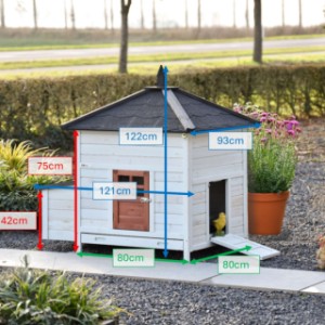 Voici les dimensions du poulailler Ambiance Large