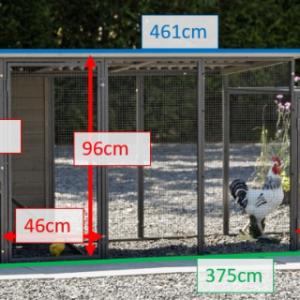 Tailles différentes du poulailler Judy