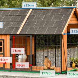 Tailles différentes du poulailler Danielle