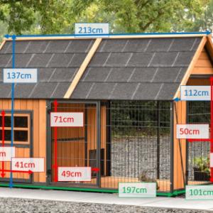 Tailles différentes du clapier pour lapin Danielle