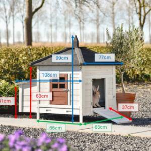 Tailles différentes du clapier pour lapin Ambiance Small