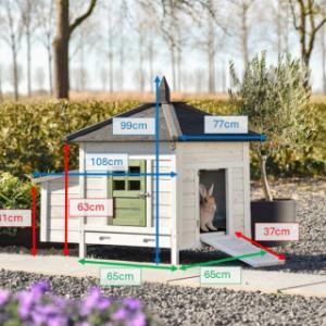 Tailles différentes du clapier pour lapin Ambiance Small