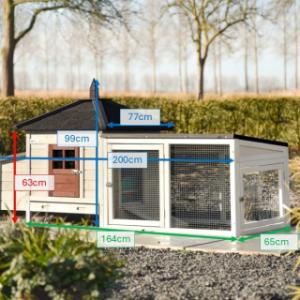 Poulailler Ambiance Small avec enclos avec toit bitumé 200x77x99cm