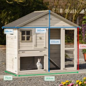 Tailles différentes du clapier pour lapin Holiday Medium