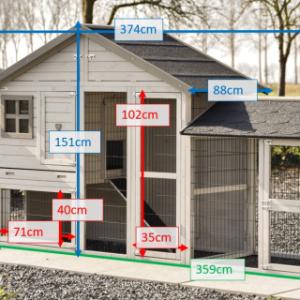 Tailles différentes du clapier pour lapin Holiday Medium