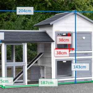 Tailles différentes du poulailler Double Medium