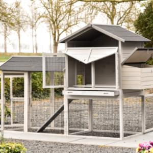 Clapier pour lapin Prestige Large | avec plusieurs portes