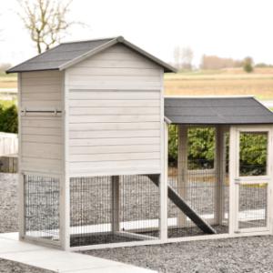 Le clapier pour lapin Prestige Large, vu de l'arrière