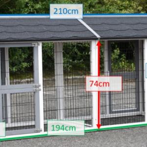 Tailles différentes des enclos double Space Medium