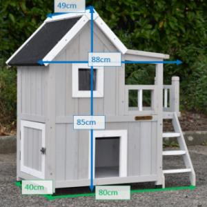 Tailles différentes de la maison pour chat Cathy