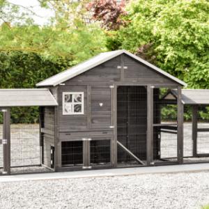 Clapier Holiday Large Black avec 2 enclos