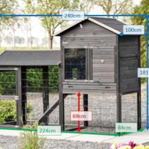 Tailles différentes du clapier pour lapin Prestige Large
