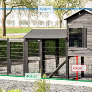 Tailles différentes du clapier pour lapin Prestige Large