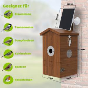 Le nichoir à oiseaux Sanilu convient à différentes espèces d’oiseaux