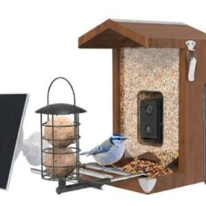Mangeoire à oiseaux Sanilu avec caméra et panneau solaire | Contenu du colis