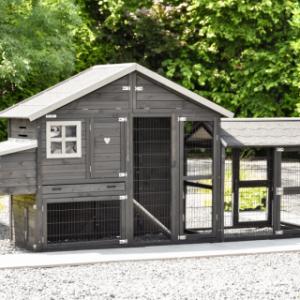 Poulailler Holiday Medium Black avec pondoir et extra enclos