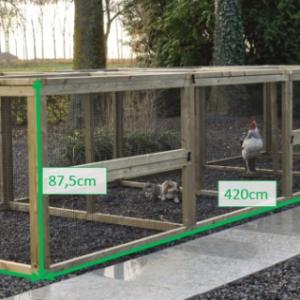 Tailles différentes de l'enclos pour lapins Eggy