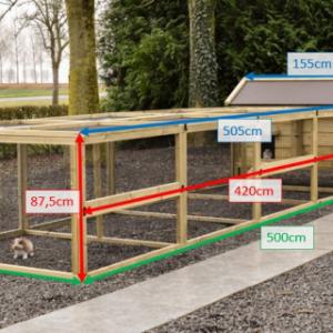Tailles différentes du clapier pour lapin Eggy