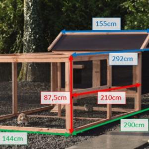 Tailles différentes du clapier pour lapin Eggy