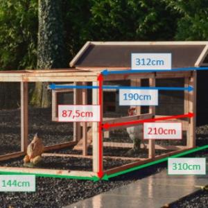 Tailles différentes du poulailler Eggy