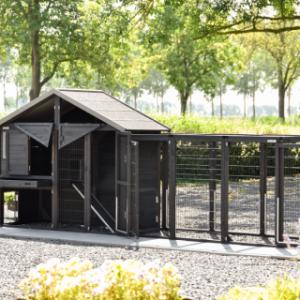 Le clapier Holiday Medium Black dispose de nombreuses portes pratiques