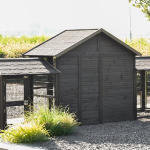 Un vu dans l'arrière du clapier pour lapin Holiday Medium Black