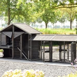Le clapier pour lapin Holiday Medium Black a plusieurs ouvertures