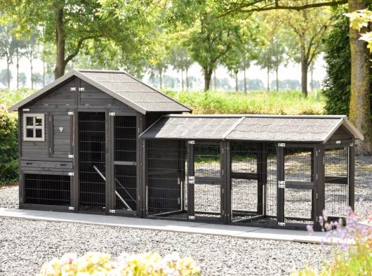 Clapier pour lapin Holiday Medium avec 2 enclos 375x88x151cm