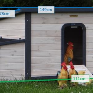 Tailles différentes du clapier pour lapin Eva