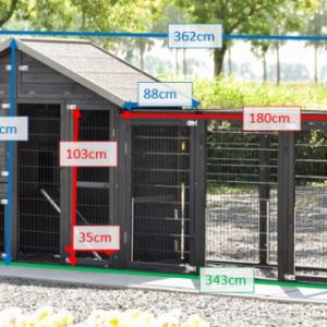 Tailles différentes du clapier pour lapin Holiday Medium