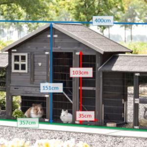 Tailles différentes du clapier pour lapin Holiday Medium